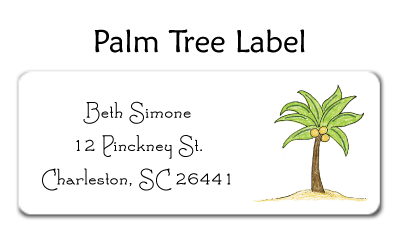 Palm Tree Address Labels by Amy Adele