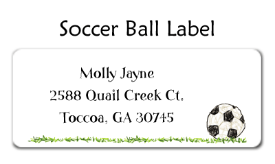 Soccer Address Labels By Amy Adele