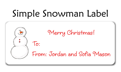 Snowman Address Labels By Amy Adele