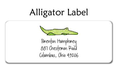 Alligator Address Labels by Amy Adele