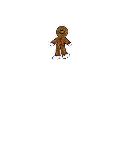Gingerbread Man Personalized Christmas Card By Amy Adele