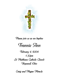 Cross Invitations For A Baptism by Amy Adele