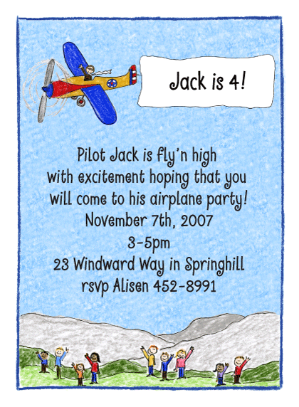airplane invitations by amy