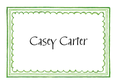 Triple Green Folded Notecard by Amy Adele