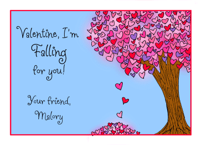 Tree Of Hearts Valentine Card by Clara Lane